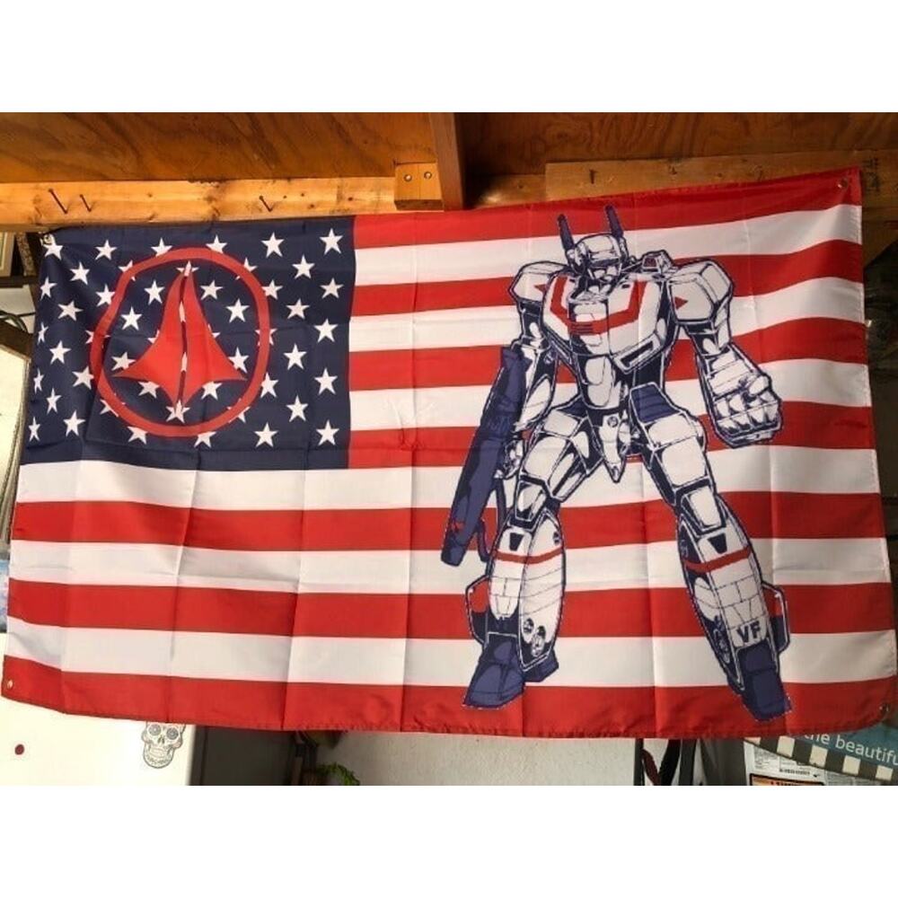 GIANT 5' ROBOTECH MACROSS SAGA RICK HUNTER VERITECH FLAG BANNER